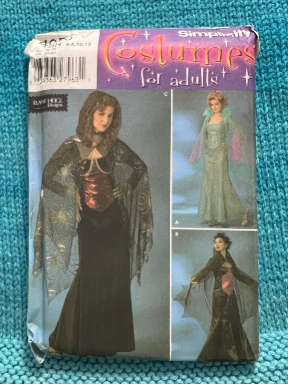 Simplicity 4956 Sewing pattern witch fairy cape size 6 8 10 12